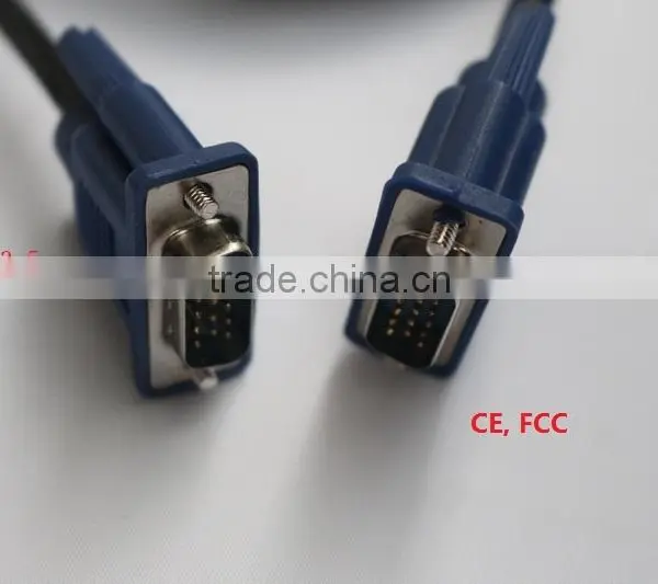 3m Nickel Plated HD15 Pin 3+5 Male to Male Super Monitor Vga Cable photo-2