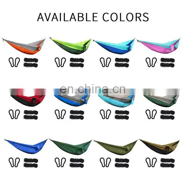 Folding Double Hanging Wholesale Swing Portable Nylon Outdoor Camping Hammock photo-2