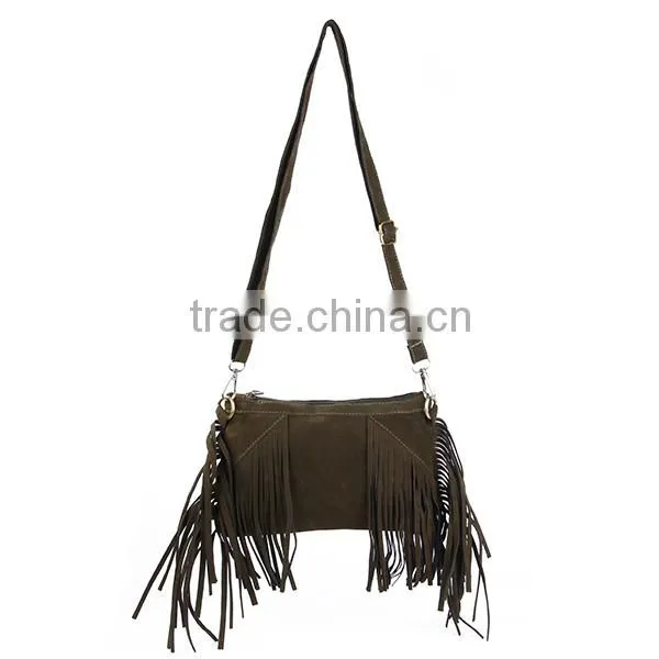 Bohemia Style Suede Clutch Bags/Designed Fringe Tassel Bag/New Clutch With Tassels photo-5
