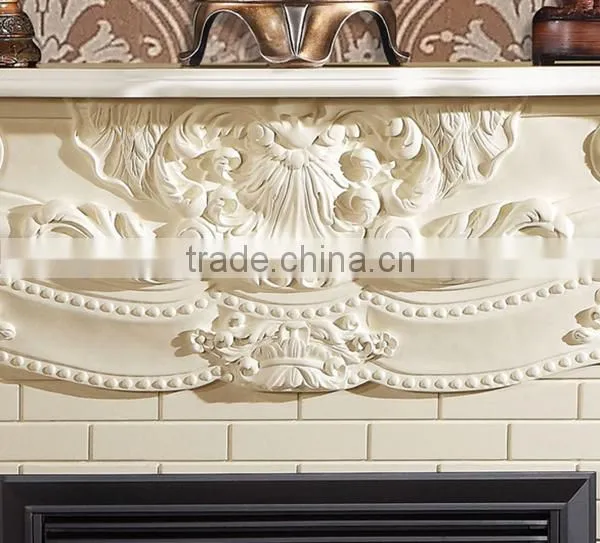 Western Stye Indoor Wite Marble Fireplaces photo-2