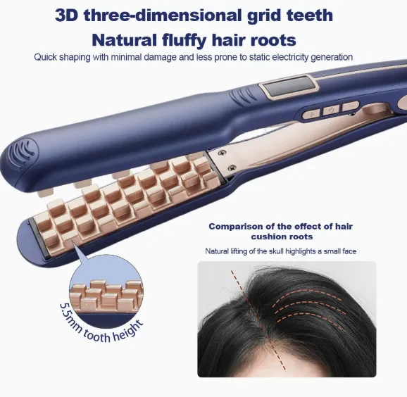Factory Direct Sales of Fluffy Corn Whisker Grid Curling Iron/tin Foil Hot Pad Hair Root Tool/hair Permer（Wechat:13510231336） photo-5