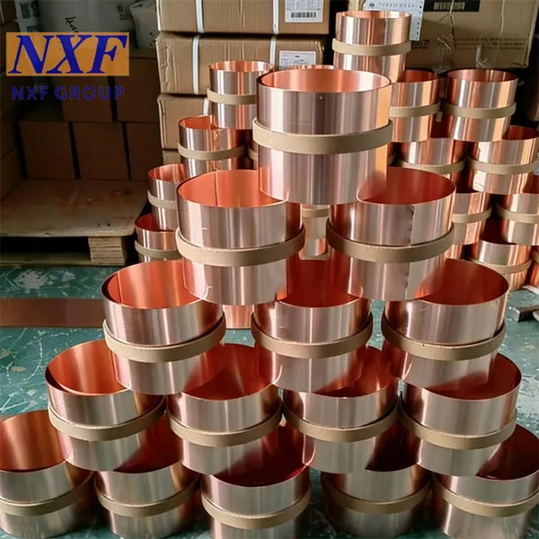 NXF UNS C11000 C1100/GB T2/ASTM C11000/BS C101/C102  Thickness 0.1-10mm Width 5-500mm Copper Coils Strips