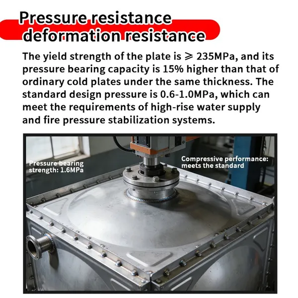Modular Galvanized Steel Panel Water Tank, Assembled Fire Water Storage Tank For Industrial Water Supply