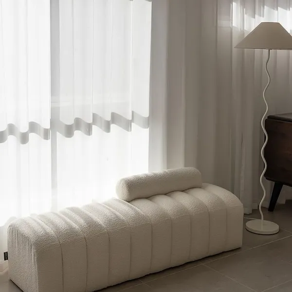 Boucle Bench With Backrest for Hotel Room photo-2