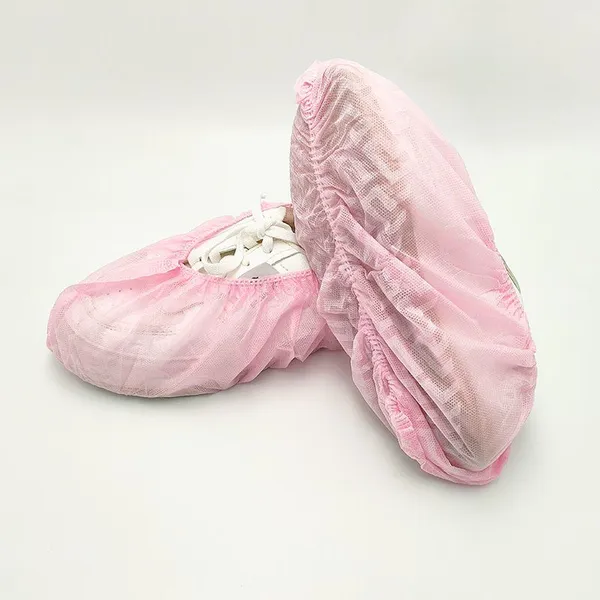 Disposable Medical pp Non Woven Shoe Cover Non Skid Plastic pe Cpe Boot Covers Disposable Antistatic Boot Cover pp