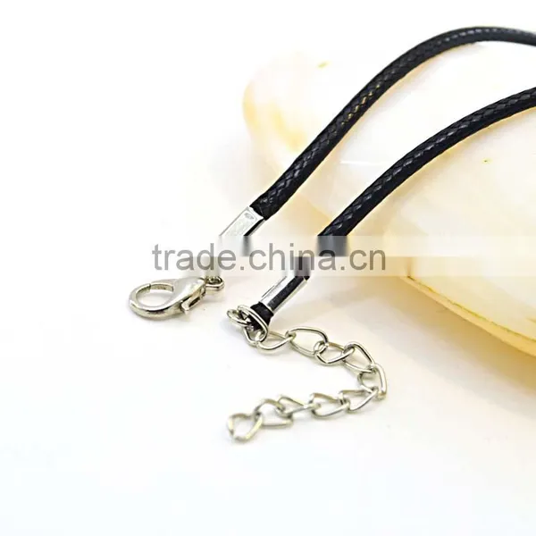 Alloy Jewelry Main Material and Chains Necklaces Nylon Leather Necklace Chain Black photo-3