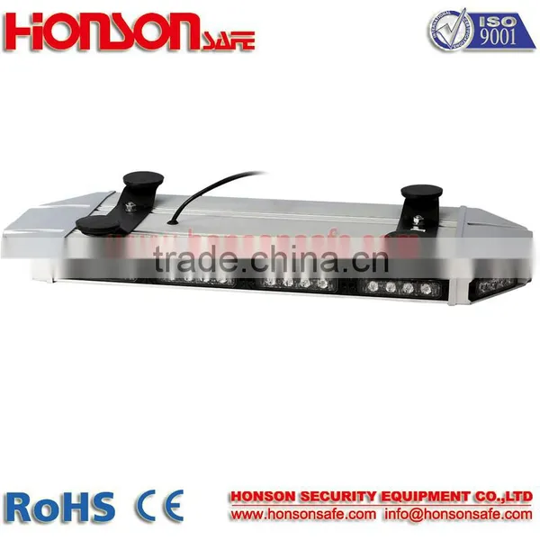 28" Inch Low Profile Magnetic Roof Mount Code3 Sound-off Emergency Vehicle Strobe Warning Mini LED Light Bar photo-2