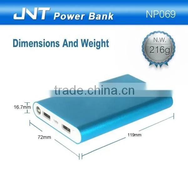 Dual Outputs Unqiue Item High Capacity Power Bank Ploymer Cell Portable Power Bank With 8000mah photo-3