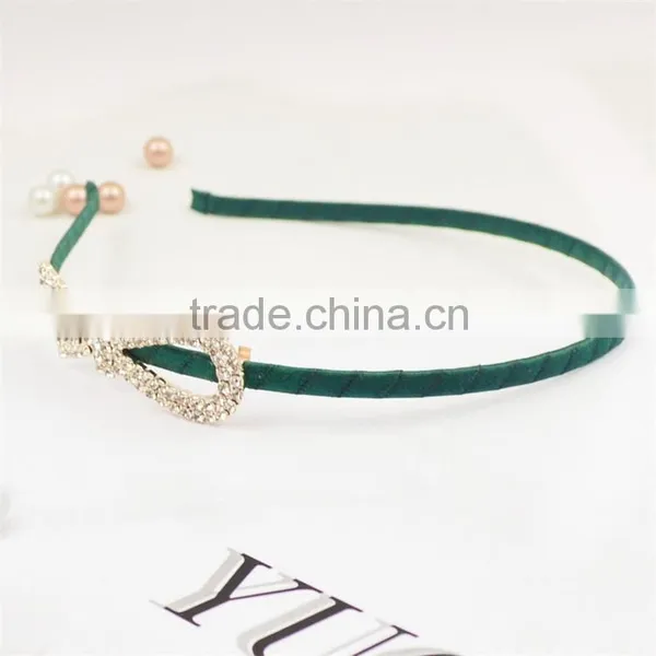 2015 Fashion Party Pearl Crystal Rhinestone Headwear Punk Hair Bow Headband photo-3
