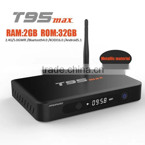 T95MAX 1000M Network Kodi 16.0 2G ROM 16G RAM Miracast Android5.1 tv Box With Wifi Antenna photo-3
