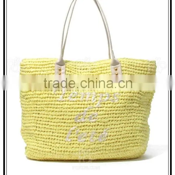 Victoria New Fashion Paper Woven Hand Crochet Straw Beach Bag Shoulder Bag photo-6