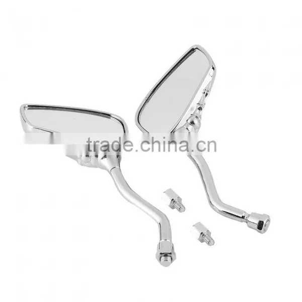 High Quality One Pair of Universal Motorcycle Chrome SKELETON Skull HAND Claw Side Rear View Mirrors 10mm photo-2