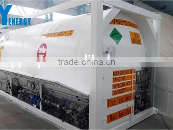 Shipping 20/40ft ISO Liquids Tank Container For LOX/LIN/Lar/LNG/LPG/LCO2 photo-3
