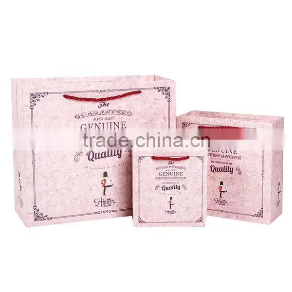 Christmas Paper Gift Bag Flower Stripe Coated Paper Gift Bag photo-2