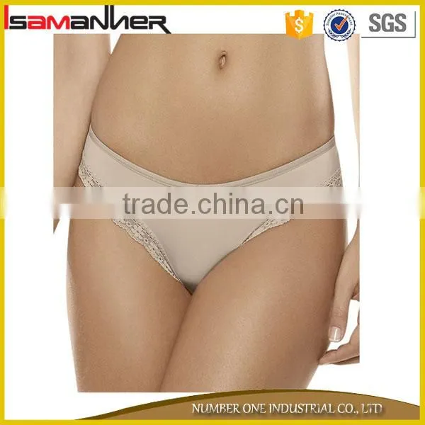 Women Nylon Underwear Thong Pure Colors Lady Sexy Hipster Panties photo-3