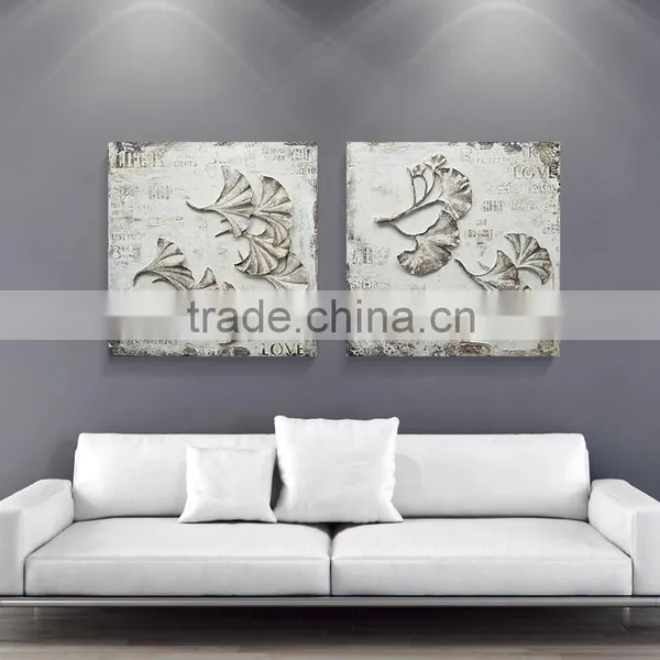 Environment Friendly Indoor Decor Gingko Leaf Oil Painting photo-6