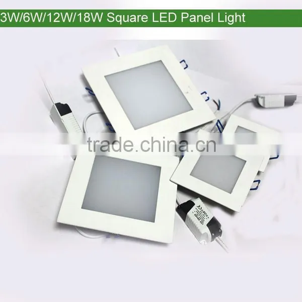 100lm/W Mini SMD 2835 Square LED Panel Lighting 3W 6W 12W 18W photo-2