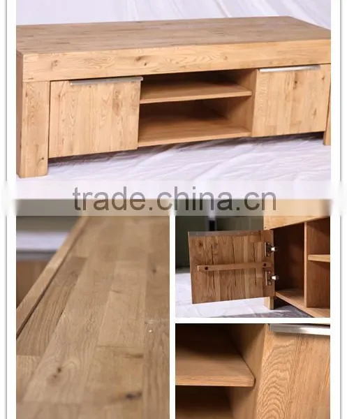 New Model Oiled Solid Wood Cabinet tv Designs for European