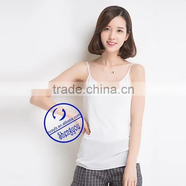 Custom Fashion Design Wholesale Women's Plain White Tank Top photo-2