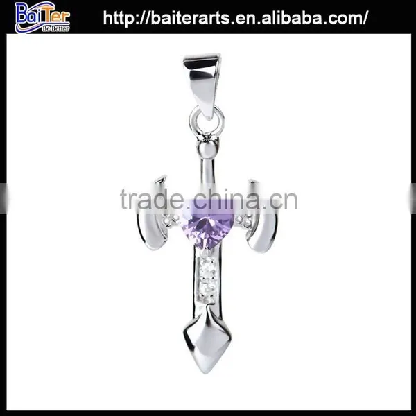 High Quality Pendant Jewelry 925 Large Sterling Silver Cross Pendant photo-3