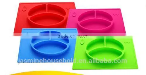 BPA Free Custom Baby Kids Silicone Placemat Plates photo-5