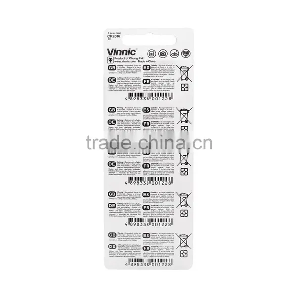 CR2016 Lithium Manganese Dioxide Button Cell photo-4
