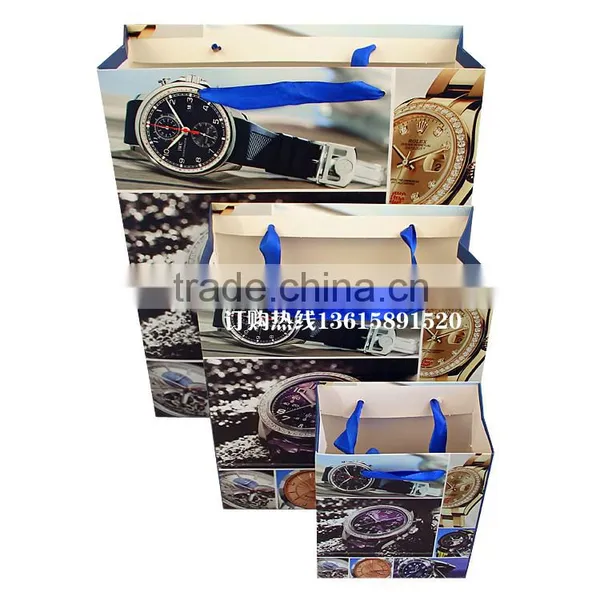 Famous Watch Printing Luxury Paper Shopping for Bag, Gift Bag photo-4