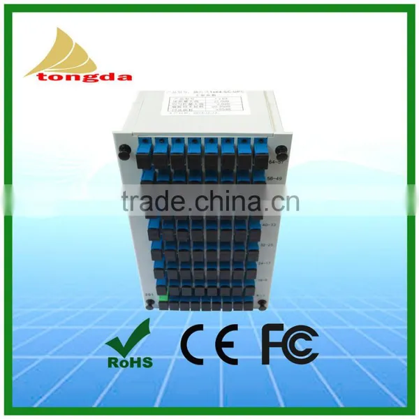 SC FC APC UPCconnector FTTH 1X64 PLC Optical Splitter PLC photo-4
