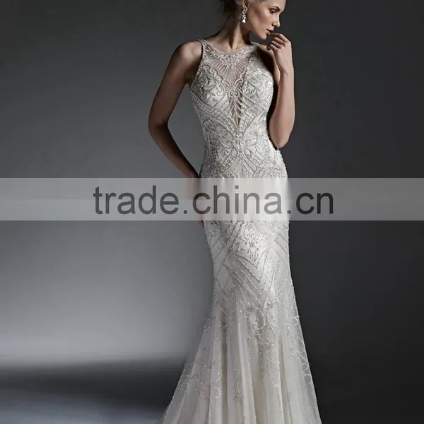 China Wholesale New Design Muslim Wedding Dress photo-4