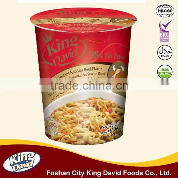 Healthy Non Fried Instant Cup Noodles From Foshan King David Factory photo-2