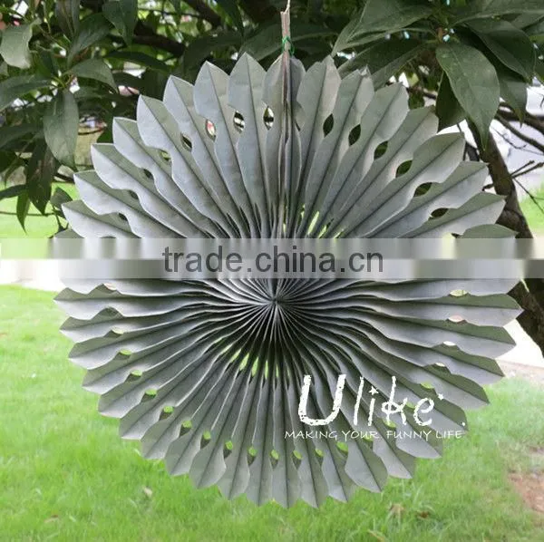 Popular Tissue Paper Fans Ceiling Decoration For Parties Elegant Party Decoration photo-2