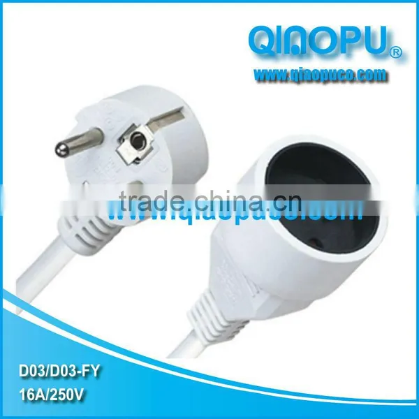QIAOPU Europe VDE Extension Power Cord for Electrical Application/ VDE Power Cord