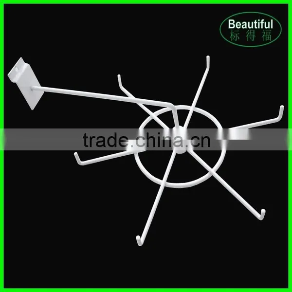 SLATWALL Spinner Jewellery Tie Scalf Shopfittings 6 Prong Display Spinning Hook