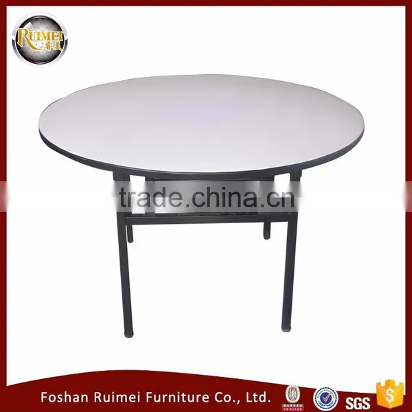 Latest Different Size White Antique Folding Round Wooden Dining Table for Restaurant photo-2