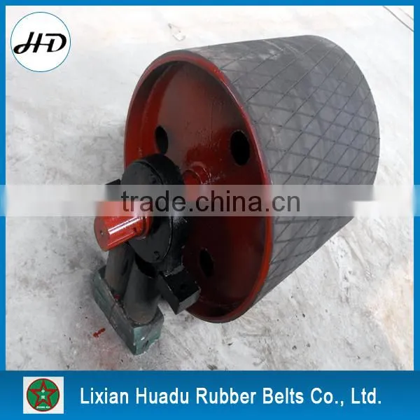 Conveyor belt idler roller Drum head Pulleys for sale