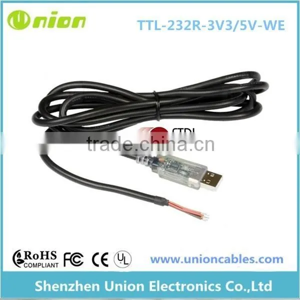 CABLE, USB/RS232 CONV, WIRE-END 3V3 1.8M Part # FTDI USB-RS232-WE-1800-BT_3.3 photo-2