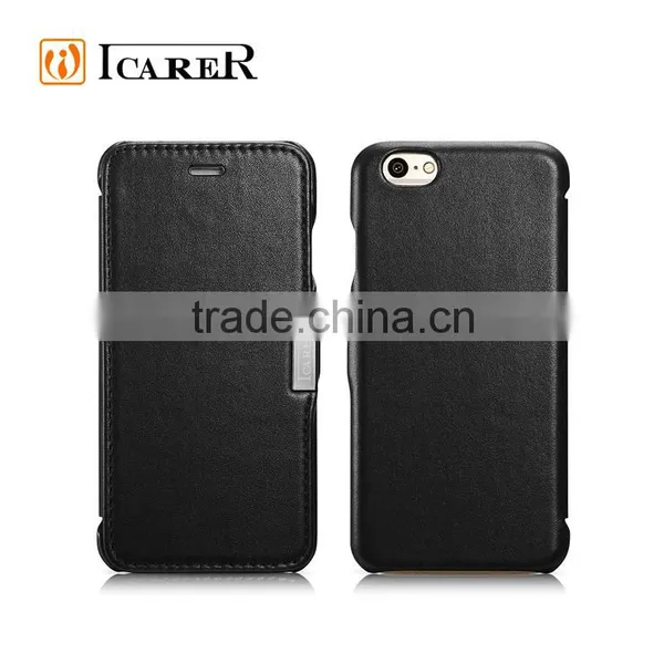 ICARER High Quality Luxury Genuine Leather Side Open Case for IPhone 6/6S photo-4