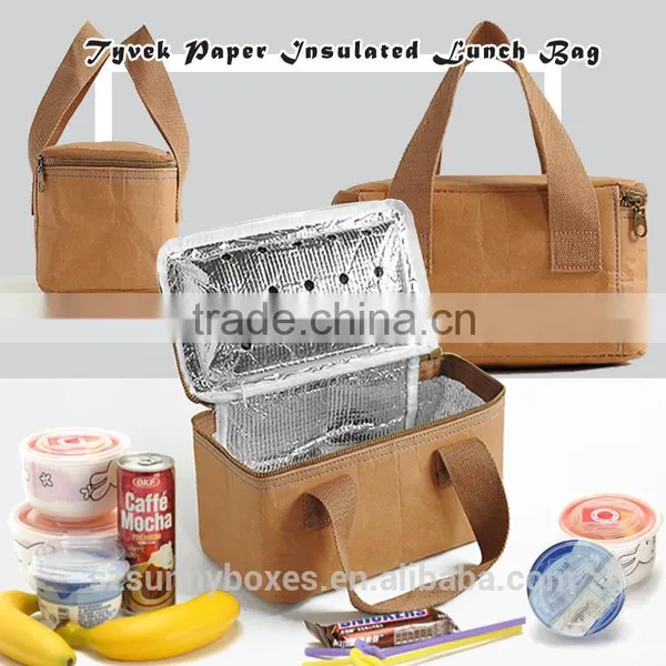 Tyvek Paper Hot Sale Waterproof Lunch Bags With Double Zipper photo-2