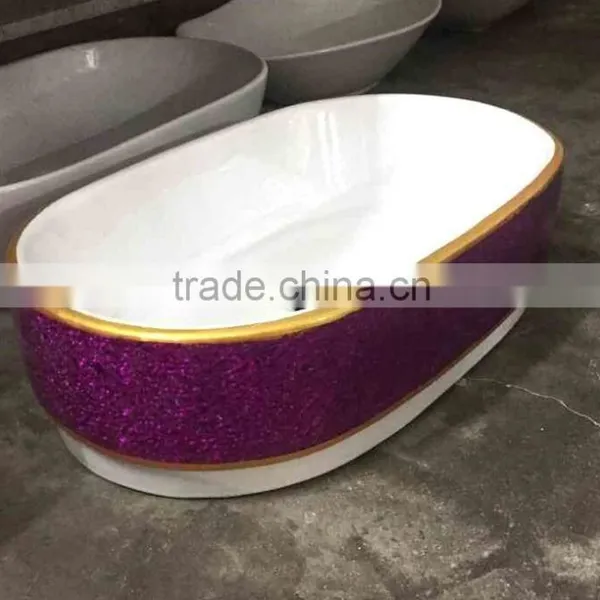 Black Color Decorative Granite Wash Basin Counter Tops photo-4
