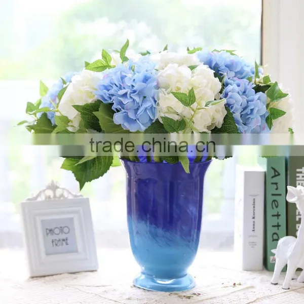 Wholesale Artificial Flowers Cheap Artificial Hydrangea Flower Artificial Wedding Flowers Artificial Decoration Silk Flowers photo-3