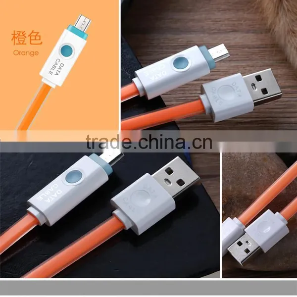 TPE Material Micro USB 2.0 Cable, Durable LED Data Cable for Samsung/Iphone/Android photo-4
