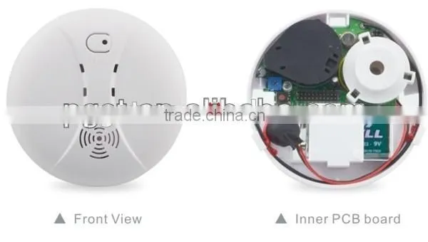 White Kitchen Ware Smoke Alarm With Test Button for Fire EN14604 photo-2