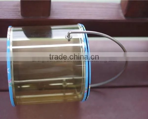 PVC Body 10.0*9.0 cm Round Shape With Handle and Lift-off Lid Tin Boxes Manufacturing photo-3