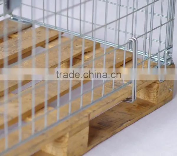 Wooden Base Container Logisitc Moving Mesh Cage With Top Covers photo-5