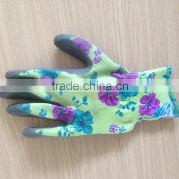 Black Palm Latex Coated Garden Working Glove photo-4