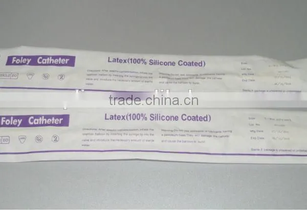 2-way Latex Foley Catheters 100% Silicone Coated