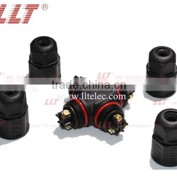 IP67 Outdoor Lighting Cable Junction 4-Way Cross Type Waterproof Connector photo-5
