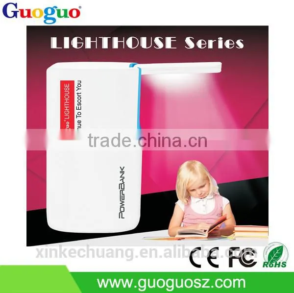 Private Model Mobile Charger Universal Portable Patent Lighthouse Power Bank 10000mAh for Blackberry Phone photo-6