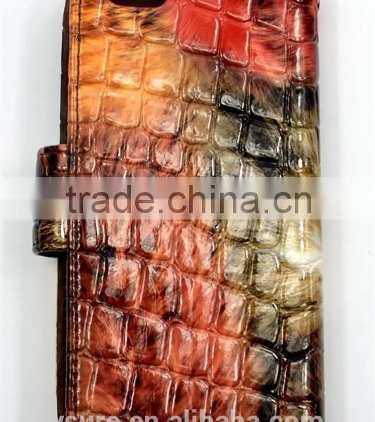 Crocodile Pattern Top Grade Flip Wallet Leather Phone Case For Asus Zenfone Zoom With PVC ID and Credit Card Slots photo-3