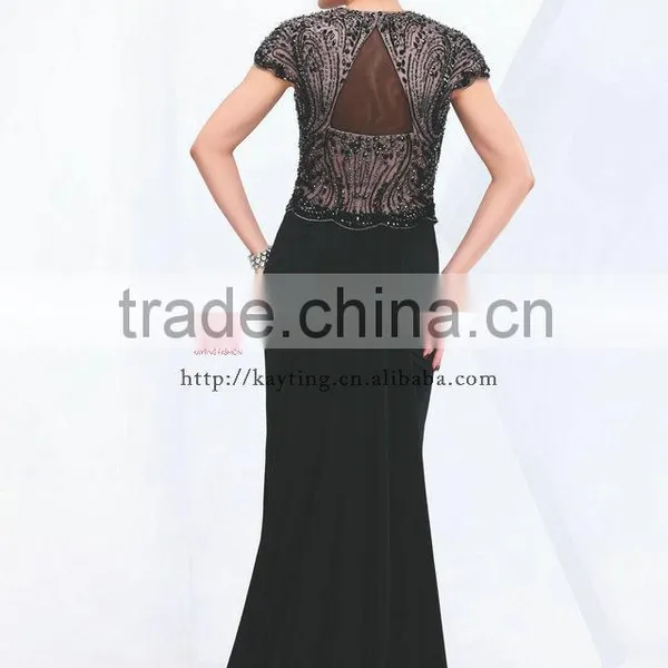 Elegant Short Sleeve V-neck Fashion Women Dress New Fashion Dresses 2014 photo-3